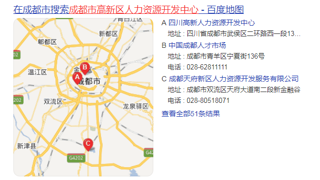 成都市高新区人力资源开发中心地址在哪？