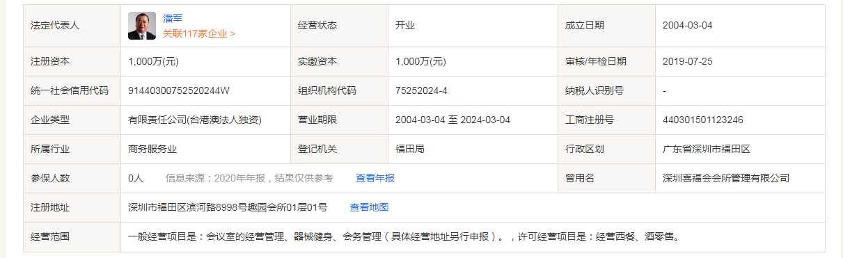 深圳喜福会私人会所是干什么的？深圳喜福会在哪？