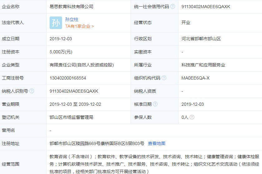 易思教育现在还有吗？易思教育科技有限公司简介