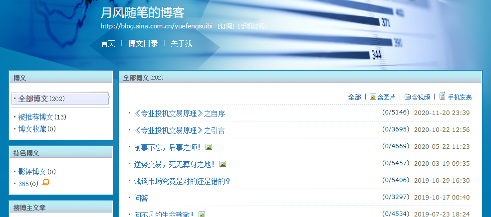 月风随笔新浪博客还在吗？月风随笔新浪博客网址