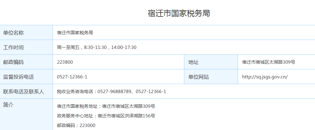 宿迁国税网的主要职责是什么？宿迁国税网介绍