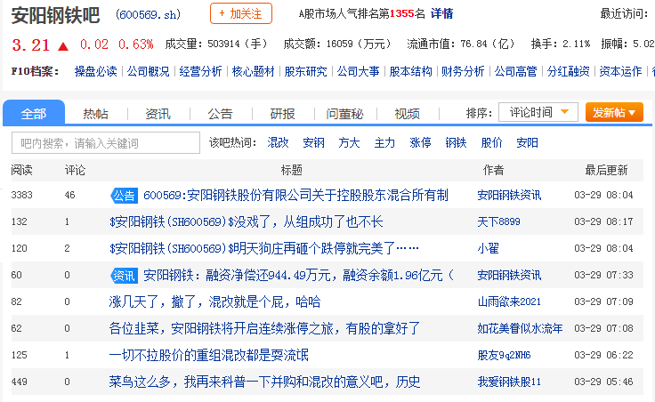 安阳钢铁股吧_安阳钢铁(600569)股吧_安阳钢铁怎么样