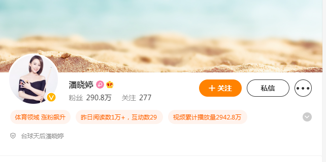 台球天后潘晓婷微博粉丝有多少？台球天后潘晓婷简介