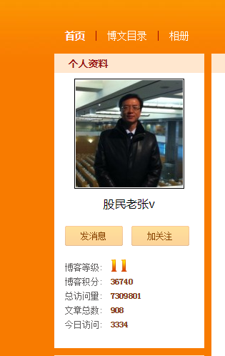 股民老张博客主页-股民老张博客简介