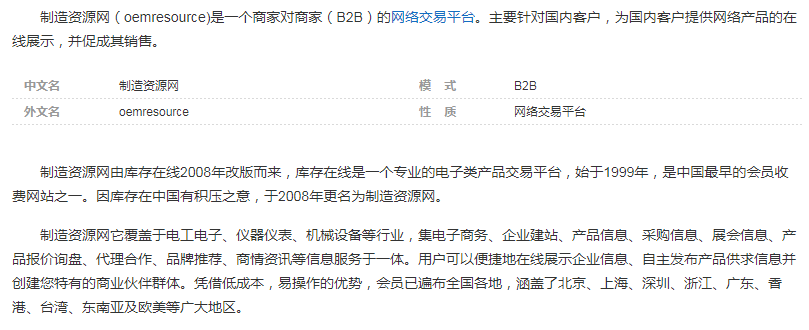 制造资源网是一个什么平台？制造资源网简介