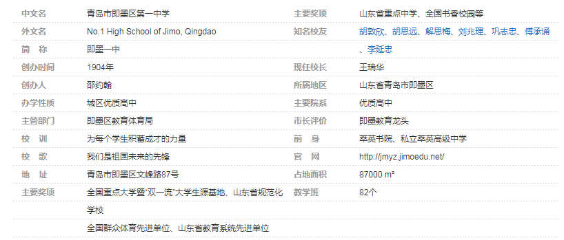 青岛市即墨区第一中学怎么样_青岛即墨一中简介